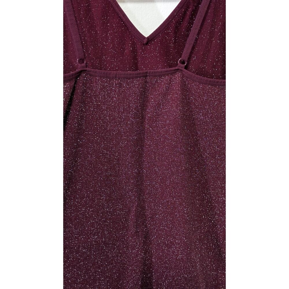 Sparkly Burgundy bodycon slip dress XS - Picture 7 of 8